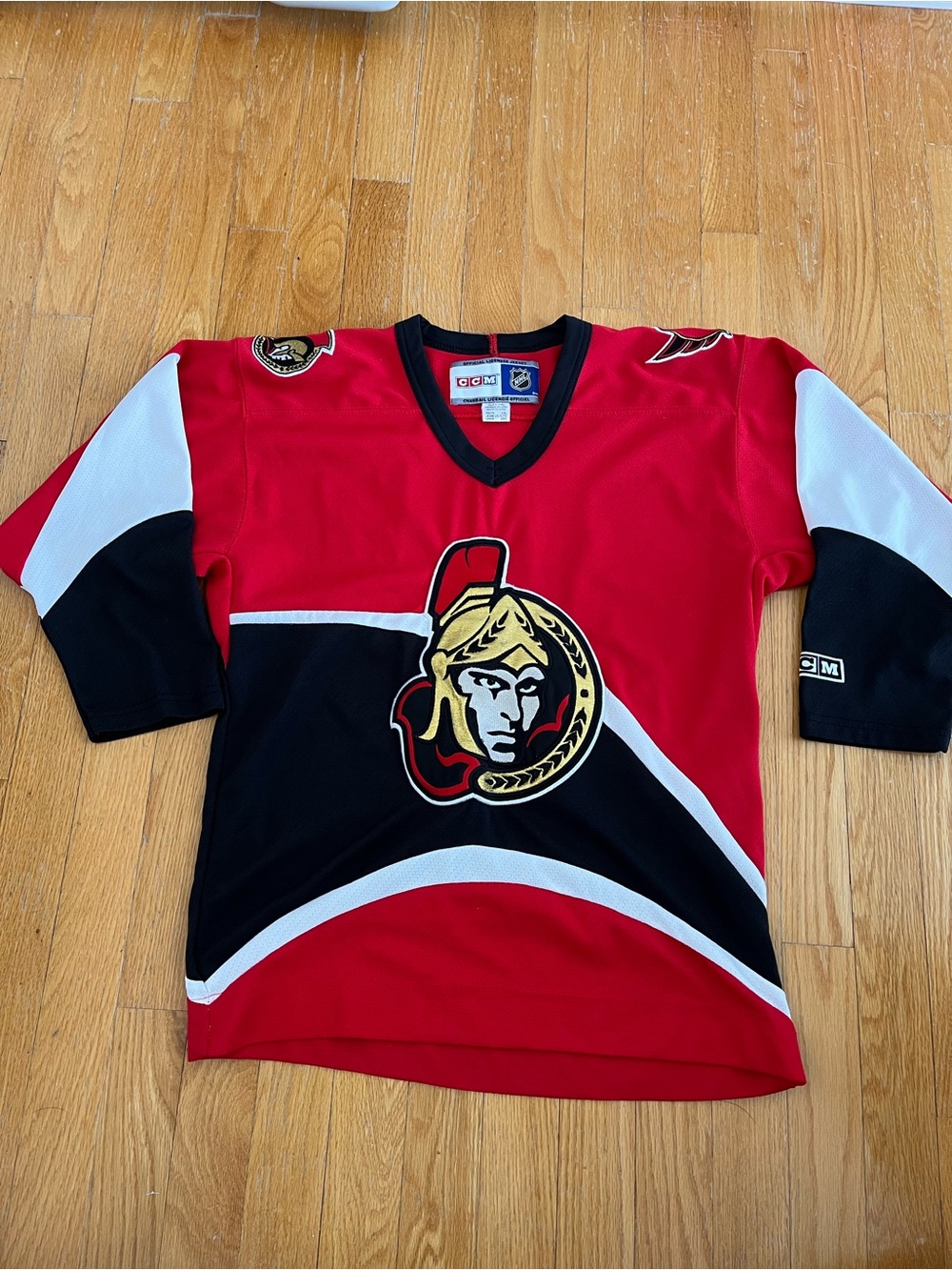 NHL Ottawa Senators Red Black White Kids Hockey Jersey